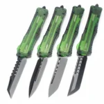 OTF-Messer mit transparentem Bernsteingriff