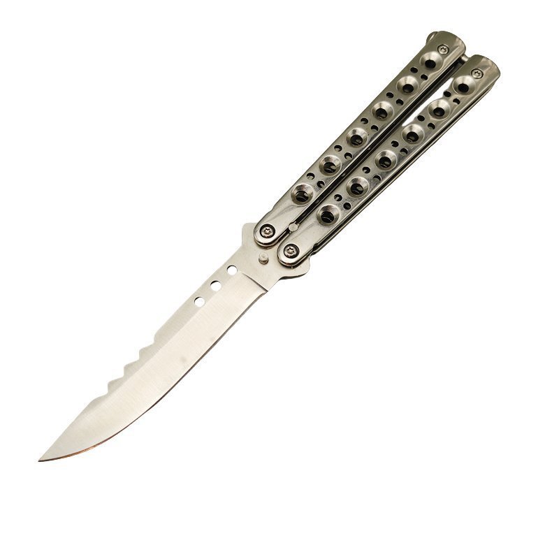 897917292d1eb602e5ea52e8dad302f.jpg Balisong-Messer Silber